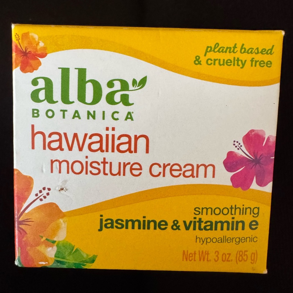 Alba Botanica Hawaiian Moisture Cream, Soothing Jasmine & Vitamin E 3 oz
